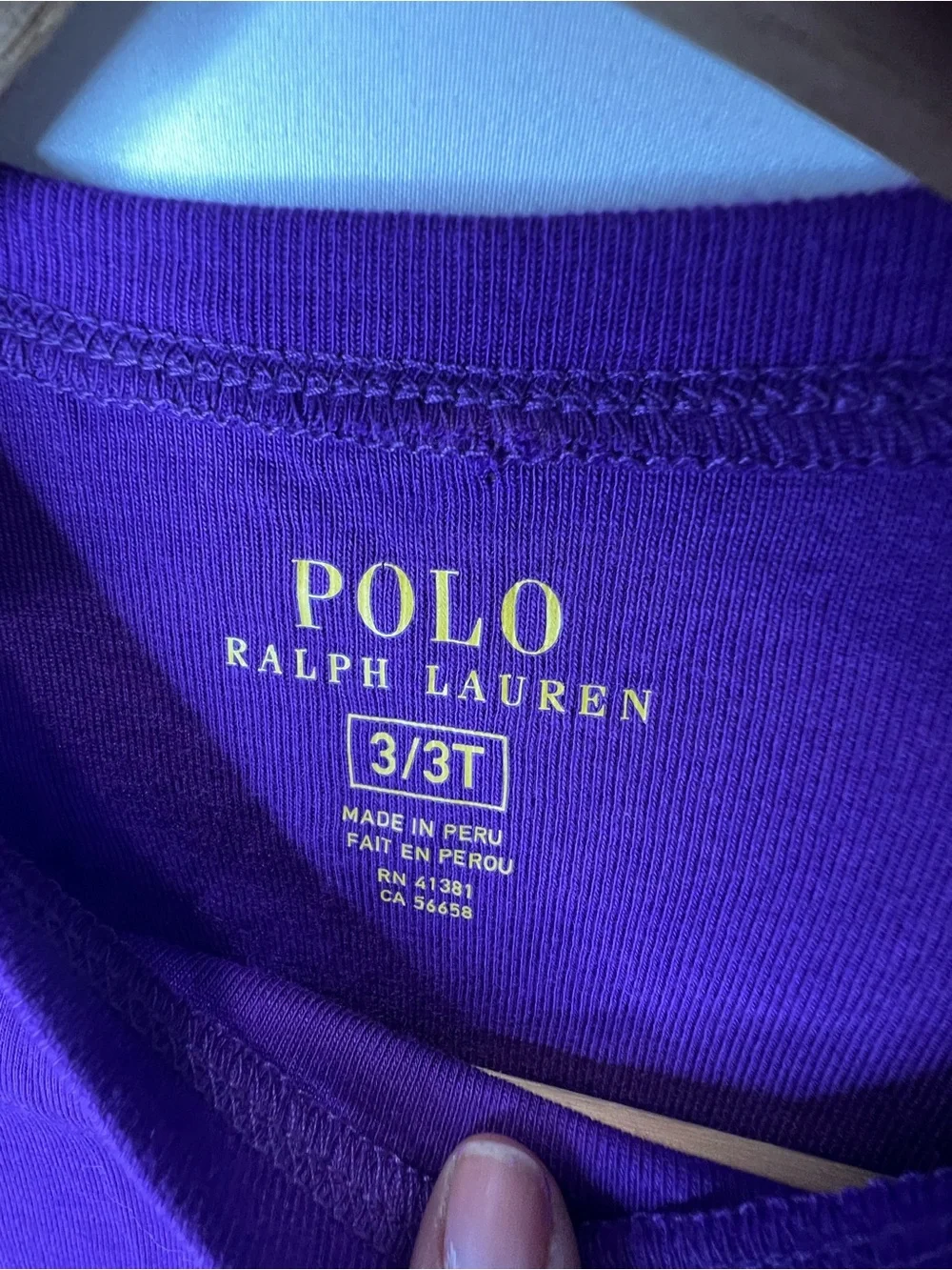 Polo Ralph Lauren Toddlers Girls Long Sleeve Tee T-Shirt -  3 / 3T Purple NWT